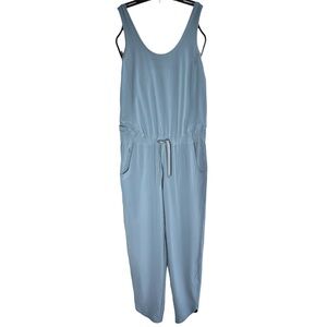 Patagonia Fleetwith Sleeveless Jumpsuit Sz Medium Blue Gray Sleeveless Crossback